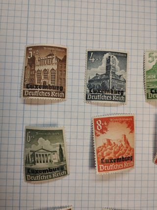 Sellos Luxemburgo ocupación Alemana 1940 .
