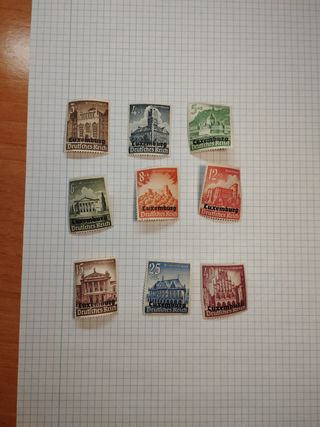Sellos Luxemburgo ocupación Alemana 1940 .