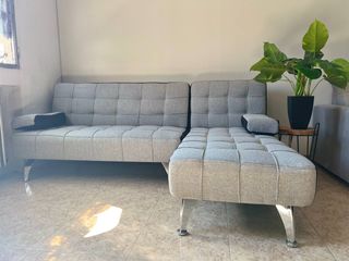 SOFA CAMA SUPER ECONOMICO Gris/negro TELA