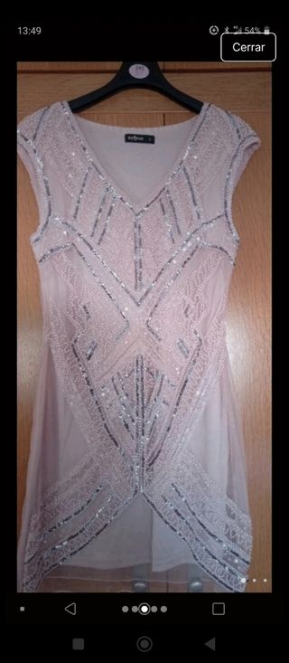 Vestido fiesta rosa | Talla S