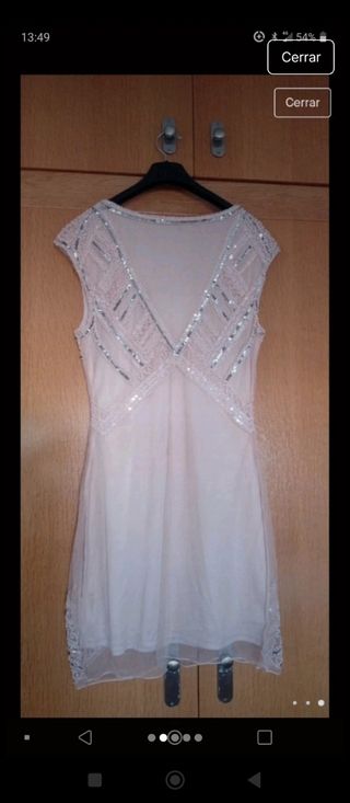 Vestido fiesta rosa | Talla S
