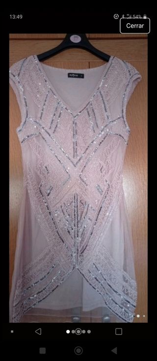 Vestido fiesta rosa | Talla S