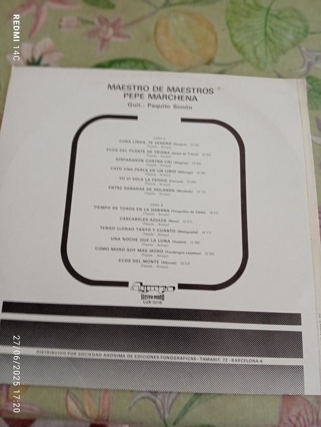 LP Pepe Marchena: Maestro de maestros