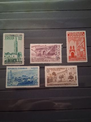 Sellos Beneficencia Tánger 1937