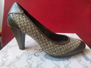 Zapatos tacón cómodos - Marrón verdoso