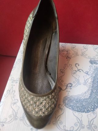 Zapatos tacón cómodos - Marrón verdoso