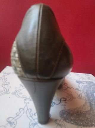 Zapatos tacón cómodos - Marrón verdoso