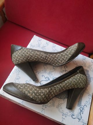 Zapatos tacón cómodos - Marrón verdoso