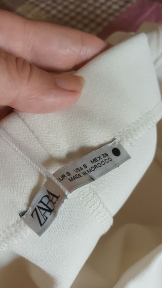 Falda midi Zara beige talla S