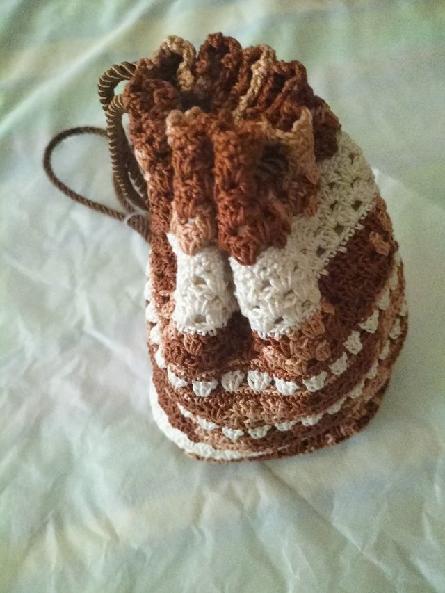 Mochila em crochê