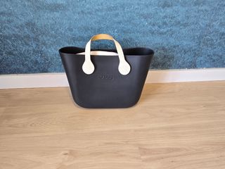 O bag Classic - Bolso negro y beige