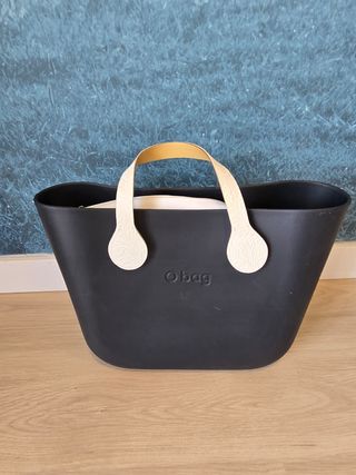 O bag Classic - Bolso negro y beige
