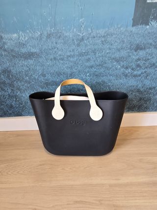 O bag Classic - Bolso negro y beige