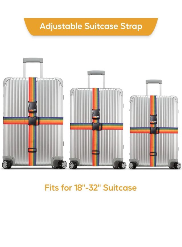 Dos correas arcoíris para equipaje