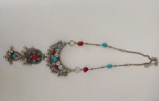 Collar Plata turquesa étnico, sin marca