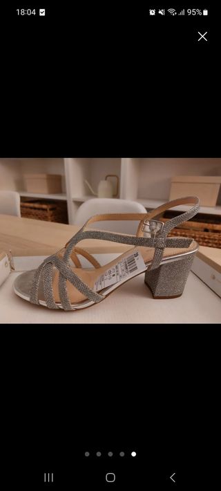 Sandalias Fosco Plata Talla 39