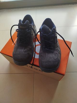 Zapatos seguridad Base grises y azules