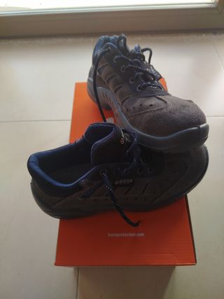 Zapatos seguridad Base grises y azules