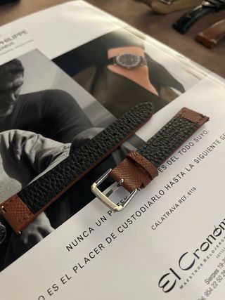 Correa reloj vintage marrón 18mm