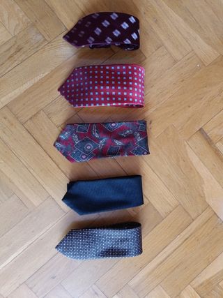 5 Corbatas caballero: rojas & marrones
