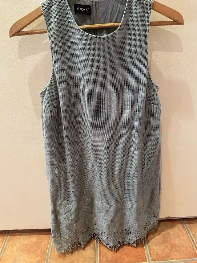 Vestido Kookai azul grisáceo