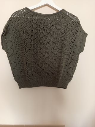 Jersey de punto verde oliva
