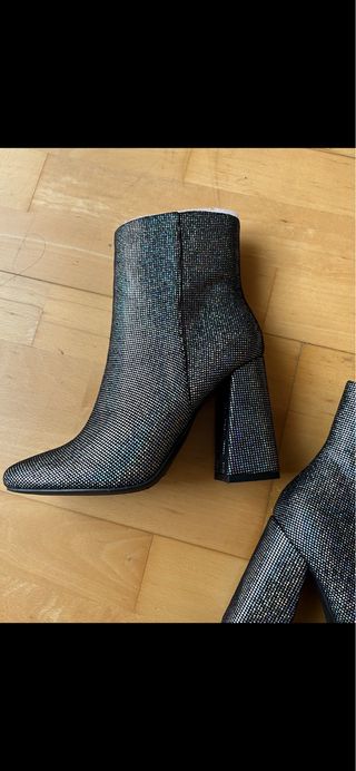 Botines Plataforma Brillantes Talla 39