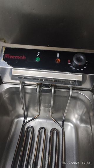 Freidora Rivermah, acero inoxidable