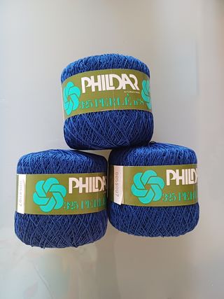 10 gomitoli di filato Phildar Perle n°8