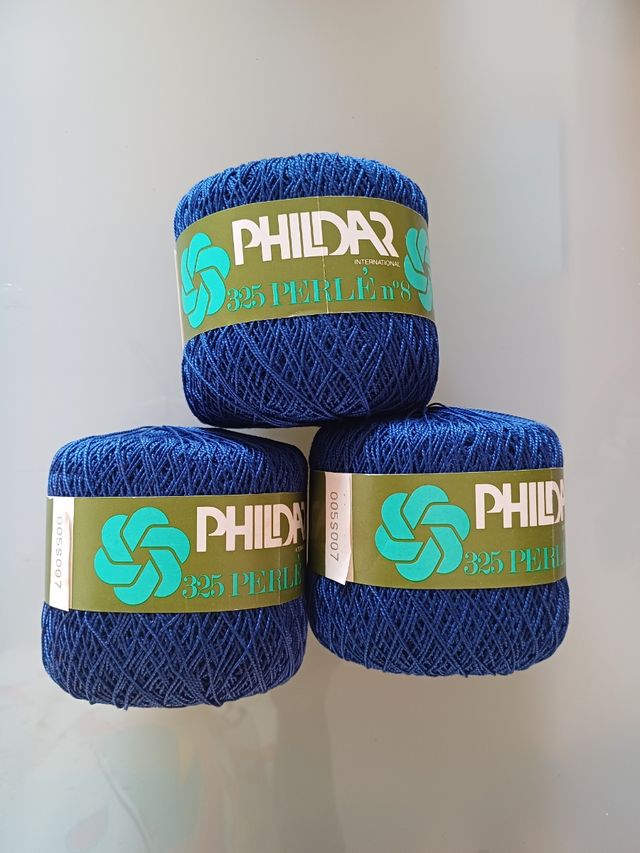 10 gomitoli di filato Phildar Perle n°8