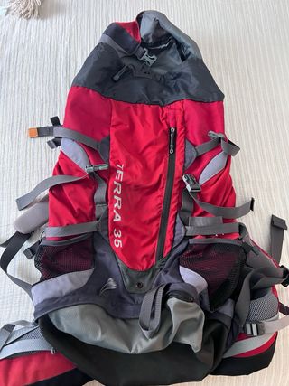 Mochila North Face Terra 35 - Gris/Roja