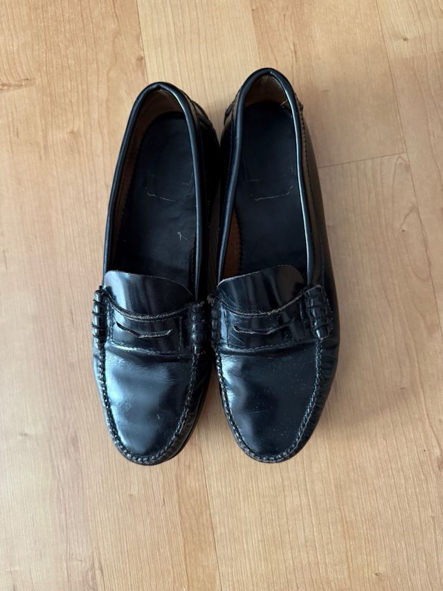 Mocasines 1901 Piel Negro - T40 Hechos a mano