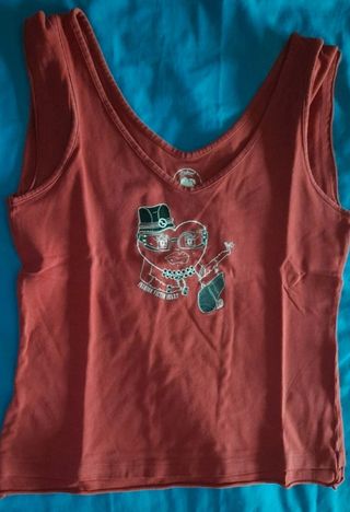 Canotta rossa cuore vintage