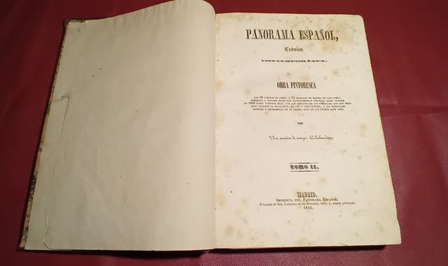 LIBRO ANTIGUO , PANORAMA ESPAÑOL II , 1842.ESCASO
