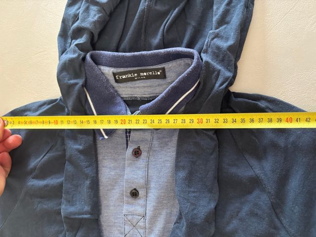 Polo Frankie Morello blu e grigio