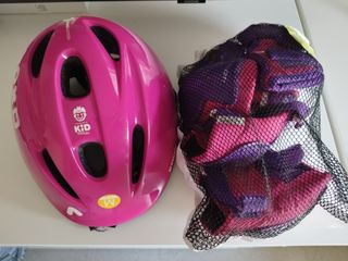 Patines infantiles Decathlon + protecciones+ casco