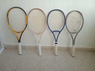 4 Raquetas Tenis usadas.