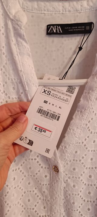 Vestido Zara blanco - nuevo