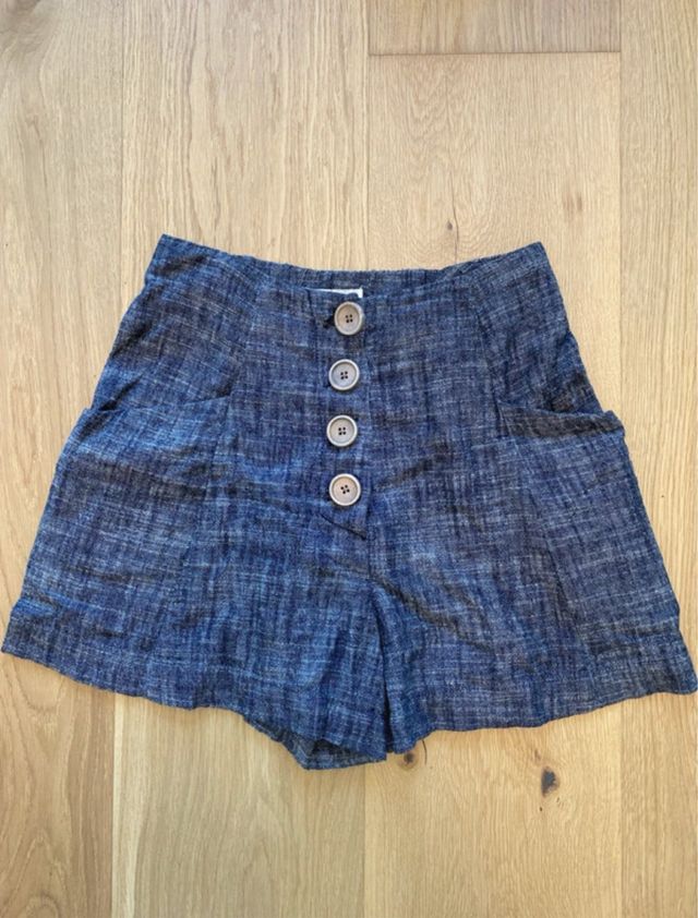 Shorts gris Pull&Bear tiro alto