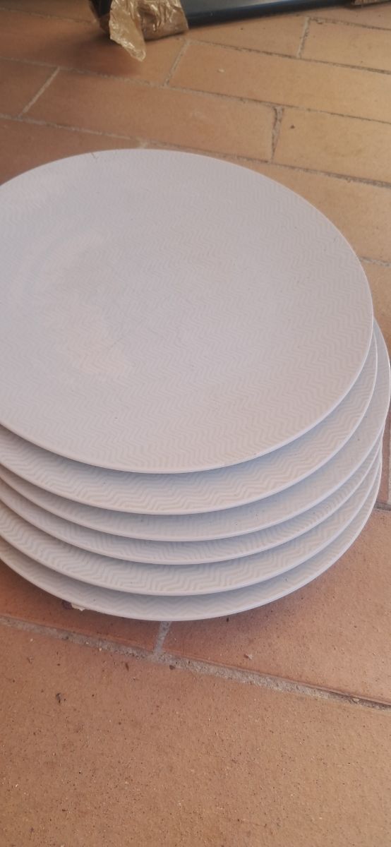 6 Platos cocina - Porcelana blanca