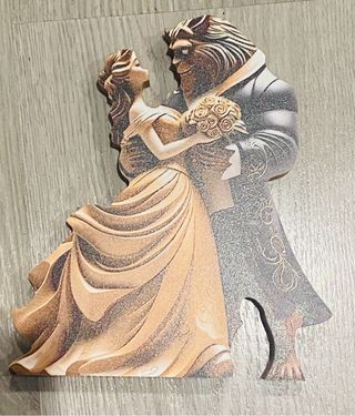 Figura Bella y Bestia - Madera 2D 20 cm a Estrenar