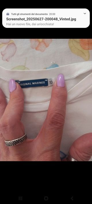 Maglietta bimba mezza manica Blu