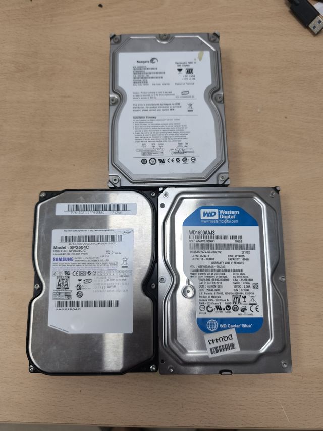 Pack 3 HDD 3.5" (Samsung, Seagate, WD)