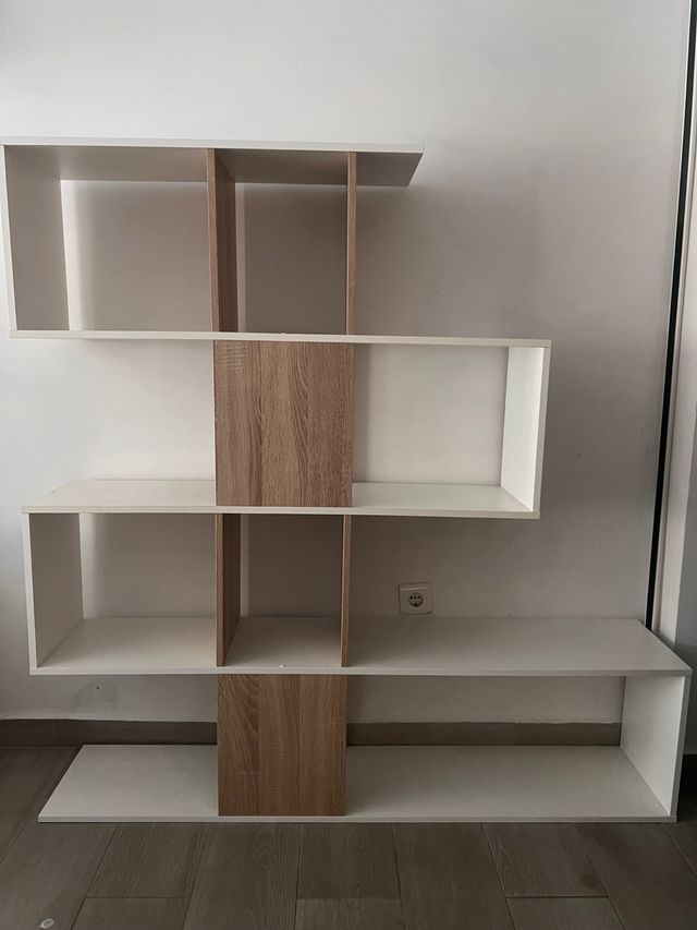 Scaffalatura Zigzag Bianco/Marrone