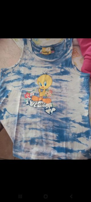 Canotta Tweety bimba tie-dye