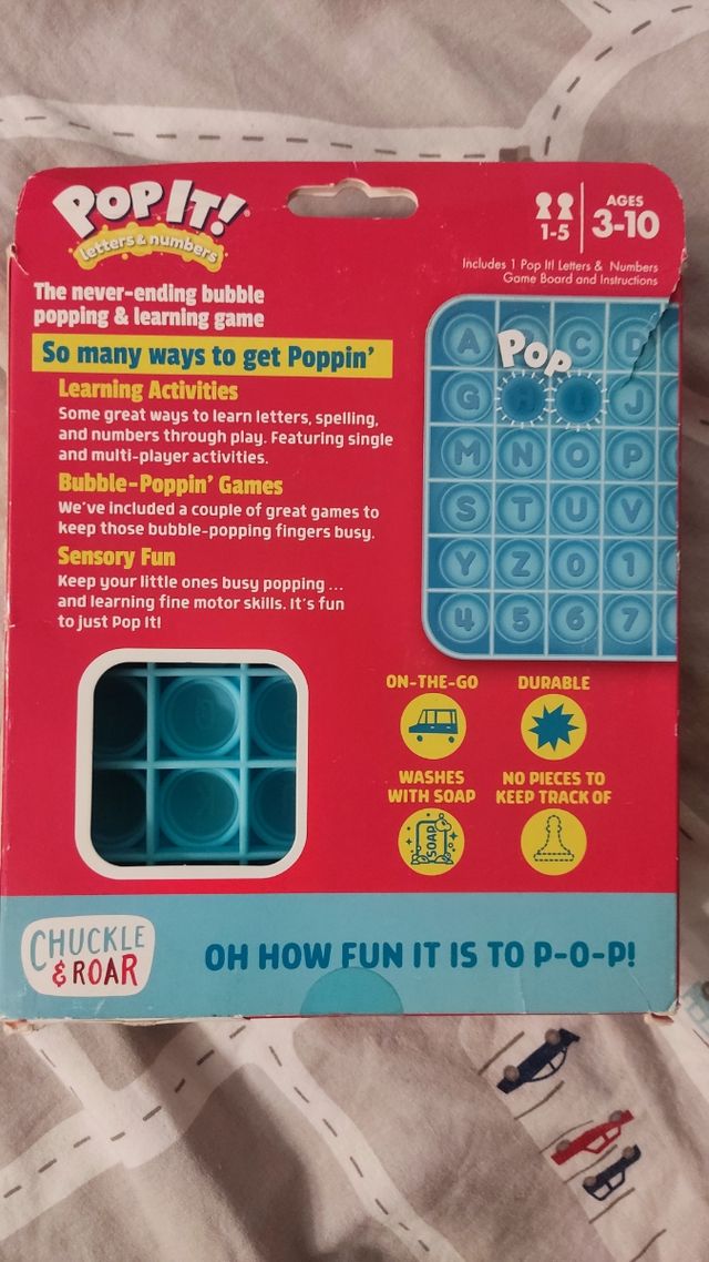 Pop it! Letras y Números