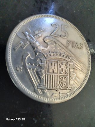 Moneda 25 Pesetas Franco 1957 *74