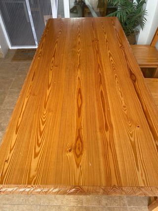 Mesa + 8 sillas madera maciza