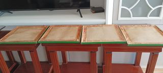 4 Cuadros Vintage con Marcos Verdes