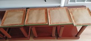 4 Cuadros Vintage con Marcos Verdes